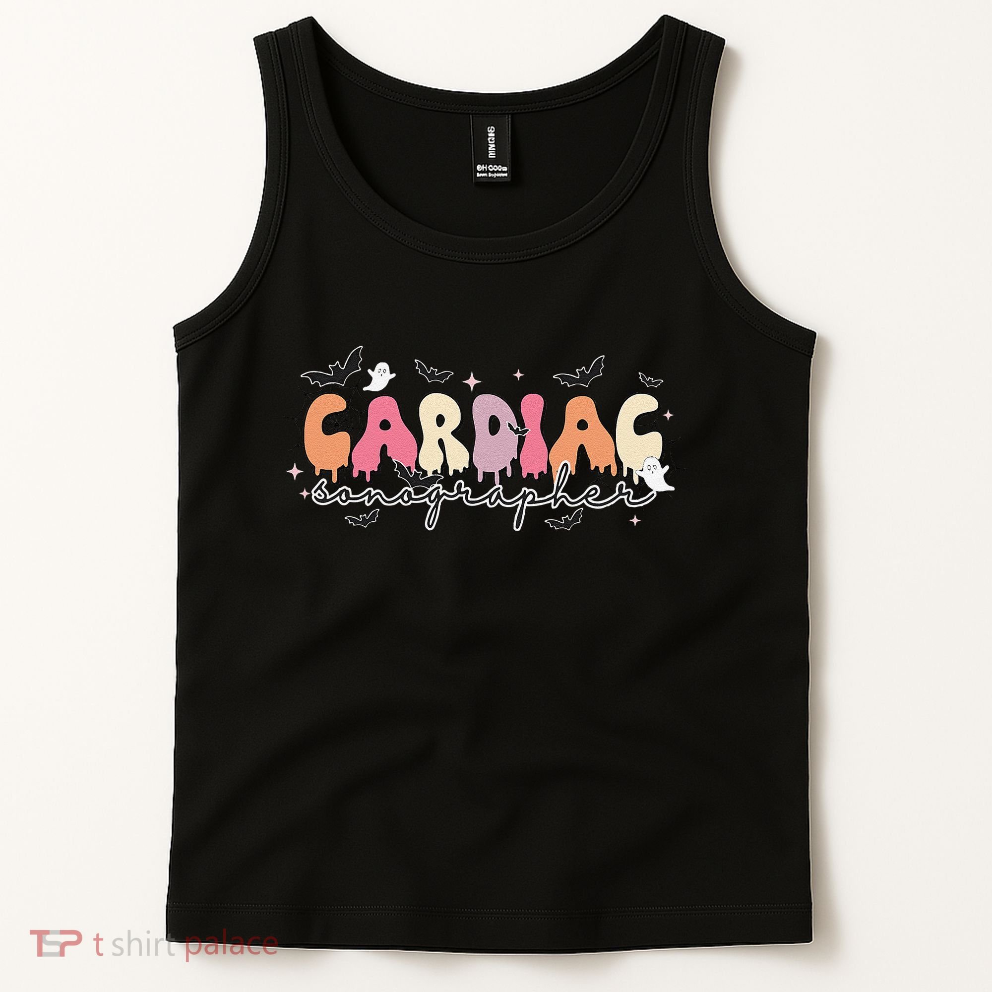 Cardiac Sonographer Halloween Ghosts Echocardiographers Tank Top