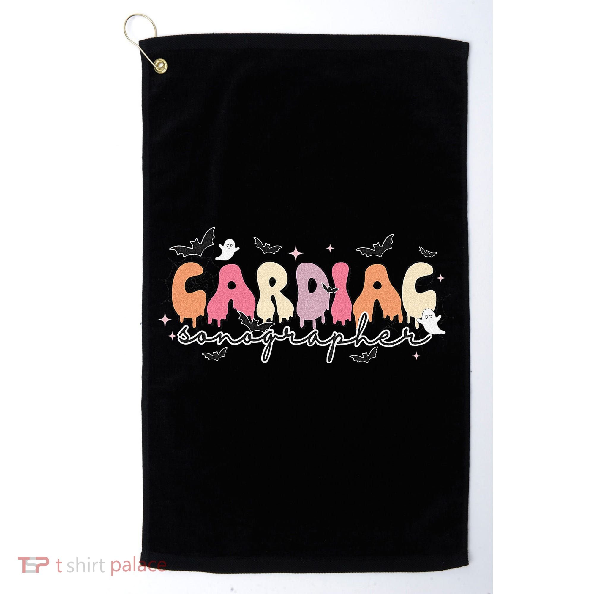 Cardiac Sonographer Halloween Ghosts Echocardiographers Golf Towel