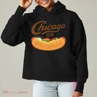 Chicago Style Hot Dog Summer Ladies Heavyweight Boxy Pullover Hoodie thumb 0