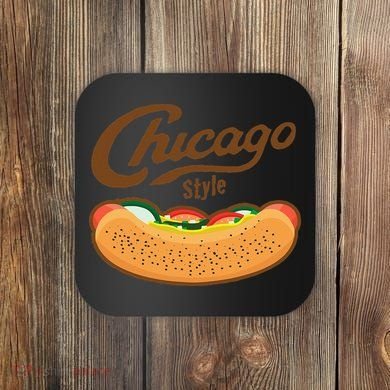 Chicago Style Hot Dog Summer Coaster