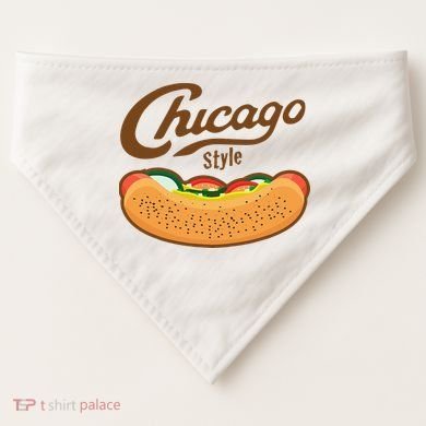 Chicago Style Hot Dog Summer USA-Made Doggie Bandana