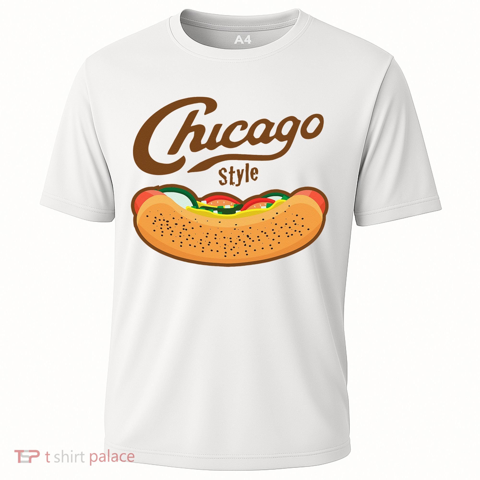 Chicago Style Hot Dog Summer Cooling Performance Crew T-Shirt