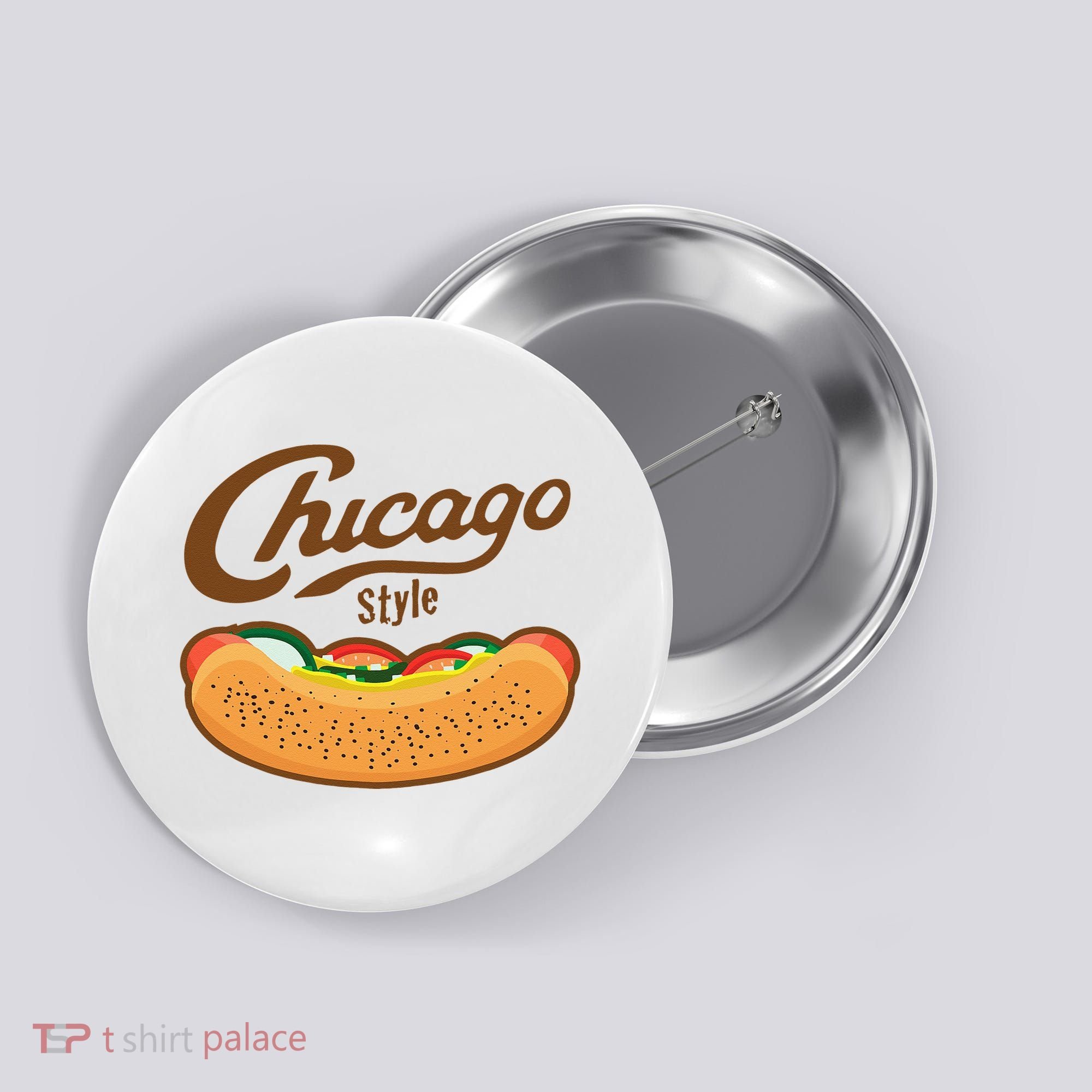 Chicago Style Hot Dog Summer Button