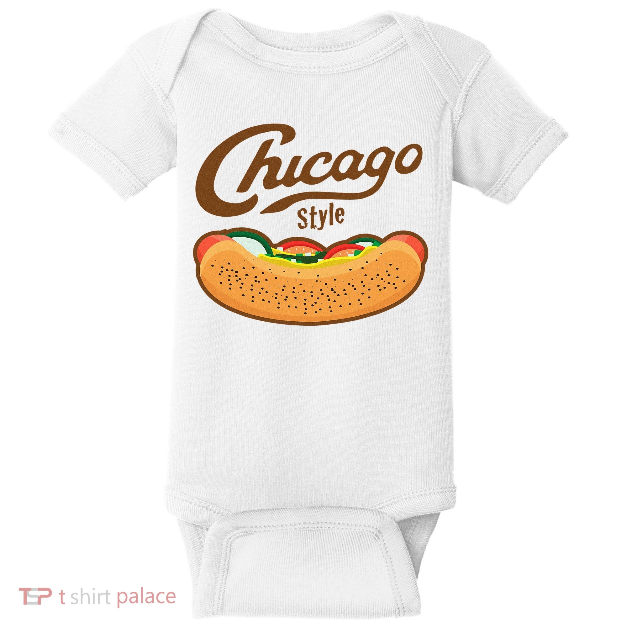Chicago Style Hot Dog Summer Baby Bodysuit