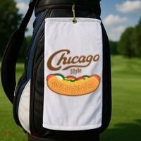 Chicago Style Hot Dog Summer Golf Towel thumb 2