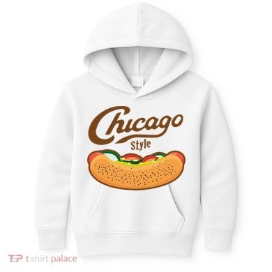 Chicago Style Hot Dog Summer Kids Hoodie