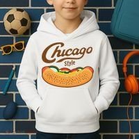 Chicago Style Hot Dog Summer Kids Hoodie thumb 2