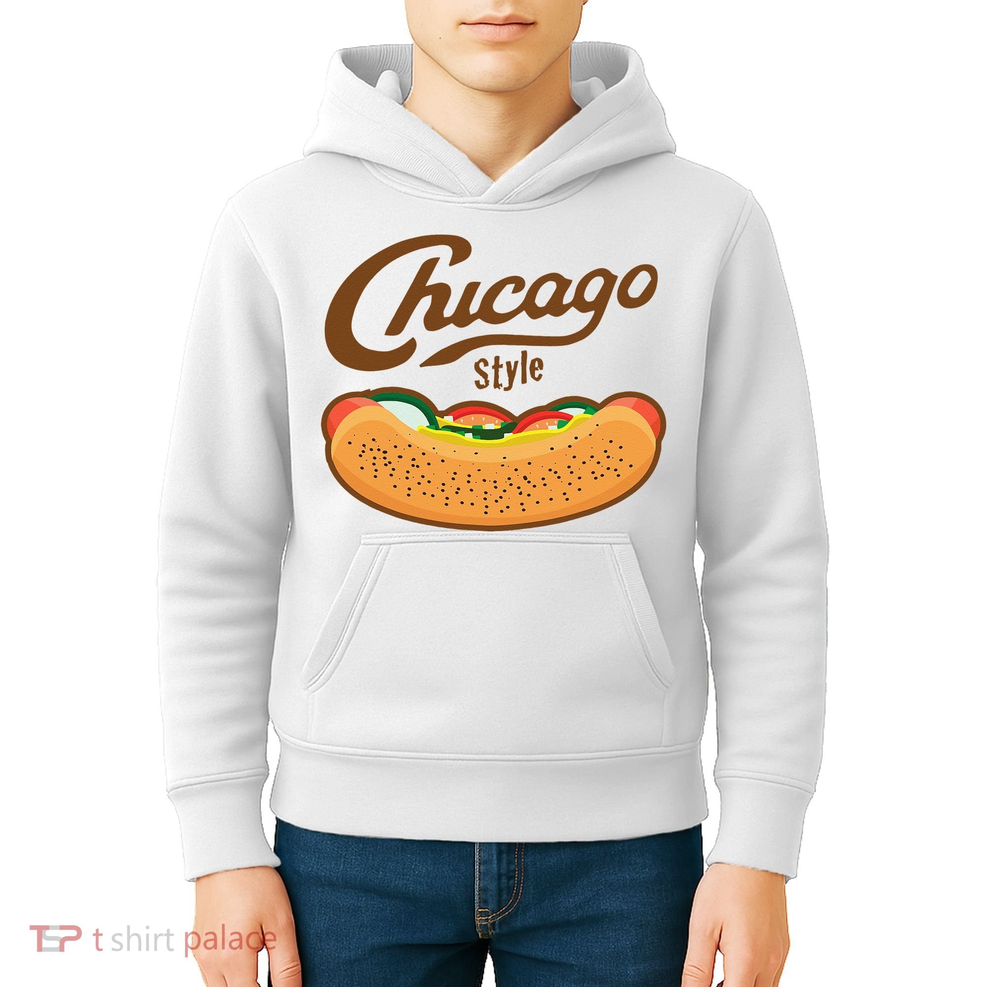 Chicago Style Hot Dog Summer Kids Hoodie