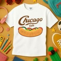 Chicago Style Hot Dog Summer Kids T-Shirt thumb 3