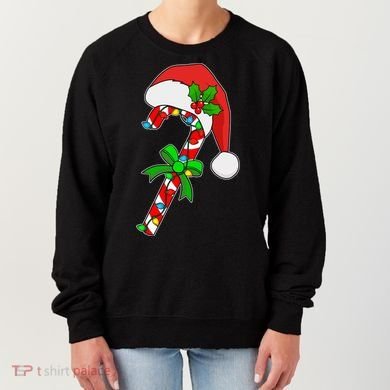 Christmas Santa Hat Candy Cane Women's Sweatshirt
