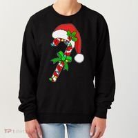 Christmas Santa Hat Candy Cane Women's Sweatshirt thumb 0