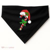 Christmas Santa Hat Candy Cane USA-Made Doggie Bandana thumb 0