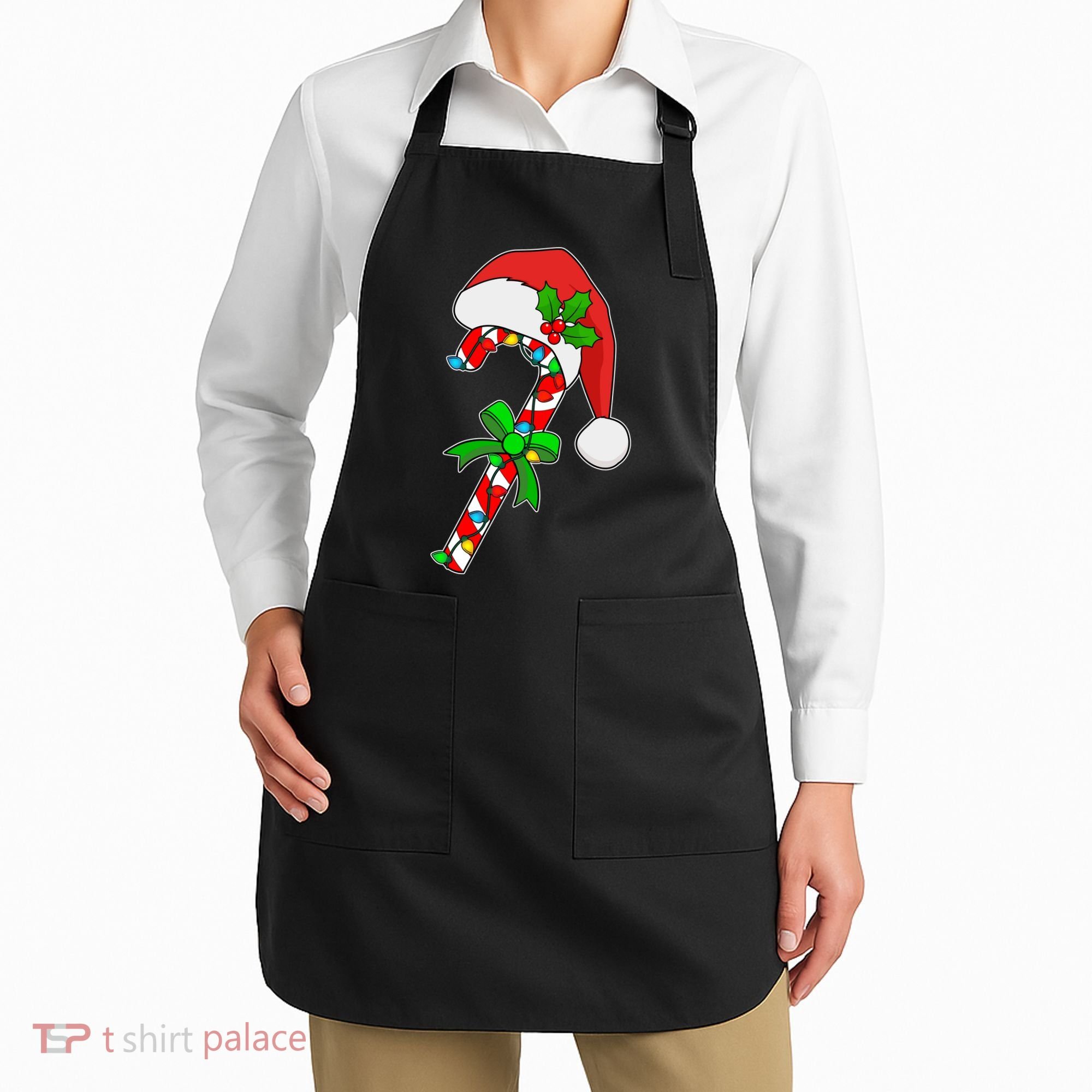 Christmas Santa Hat Candy Cane Apron