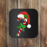 Christmas Santa Hat Candy Cane Coaster thumb 0