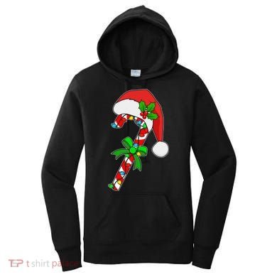 Christmas Santa Hat Candy Cane Women's Hoodie