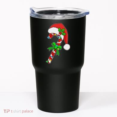 Christmas Santa Hat Candy Cane Tumbler