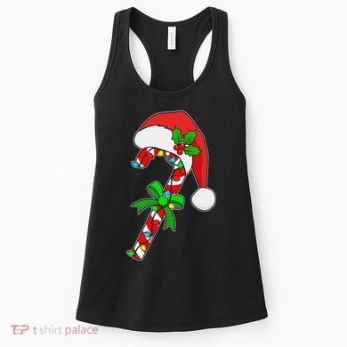 Christmas Santa Hat Candy Cane Women's Tank Top