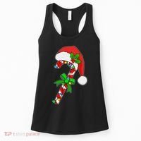 Christmas Santa Hat Candy Cane Women's Tank Top thumb 0
