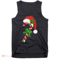 Christmas Santa Hat Candy Cane Tank Top thumb 0