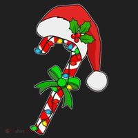 Christmas Santa Hat Candy Cane Golf Towel thumb 3