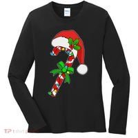 Christmas Santa Hat Candy Cane Women's Long Sleeve Shirt thumb 0