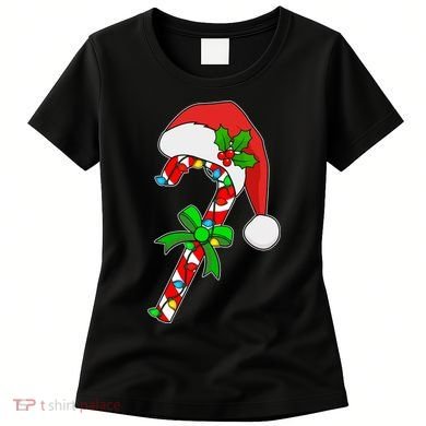 Christmas Santa Hat Candy Cane Women's T-Shirt