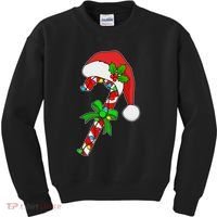 Christmas Santa Hat Candy Cane Kids Sweatshirt thumb 0