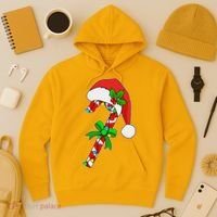 Christmas Santa Hat Candy Cane Hoodie thumb 3