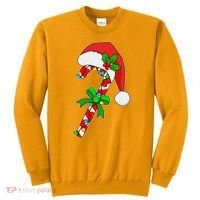 Christmas Santa Hat Candy Cane Sweatshirt thumb 0
