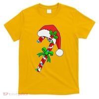 Christmas Santa Hat Candy Cane T-Shirt thumb 0