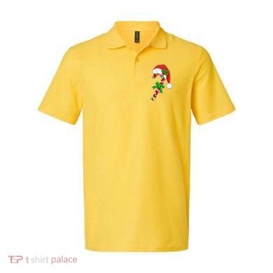Christmas Santa Hat Candy Cane Polo