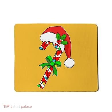 Christmas Santa Hat Candy Cane Mousepad