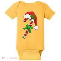 Christmas Santa Hat Candy Cane Baby Bodysuit thumb 0