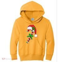 Christmas Santa Hat Candy Cane Kids Hoodie thumb 0