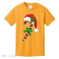 Christmas Santa Hat Candy Cane Kids T-Shirt thumb 0