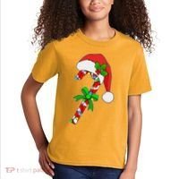 Christmas Santa Hat Candy Cane Kids T-Shirt thumb 2