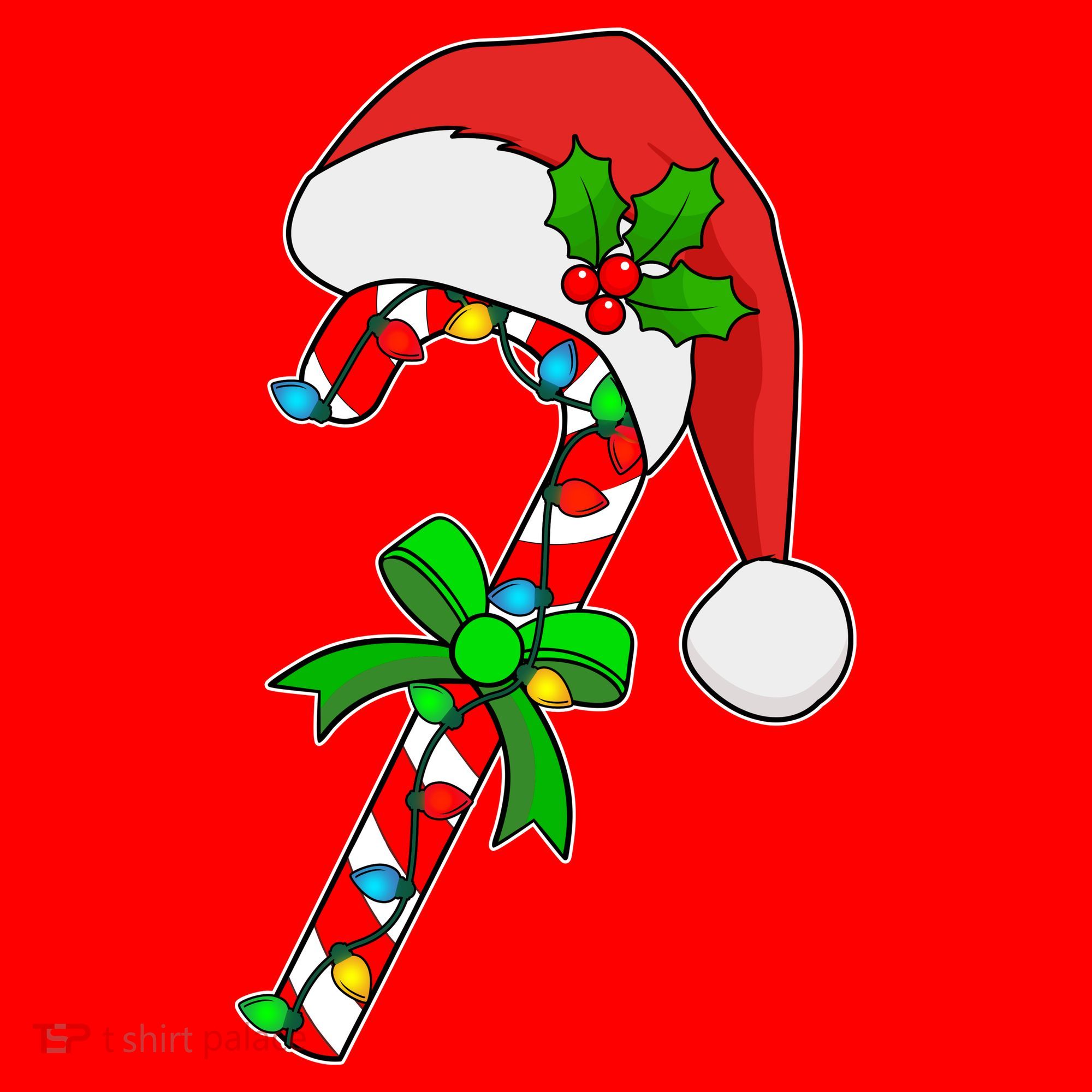 Christmas Santa Hat Candy Cane Santa Hat