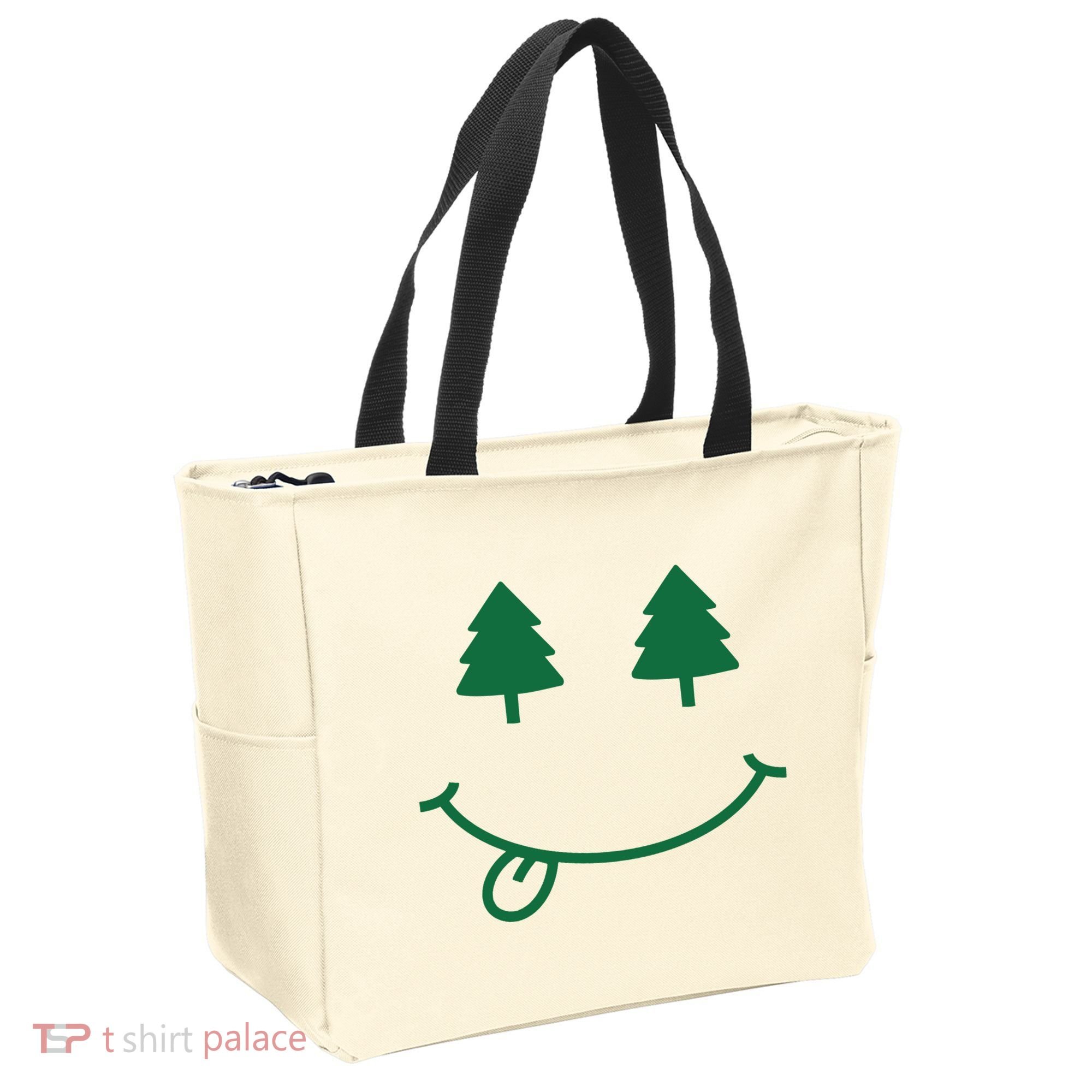 Christmas Smiley Holiday Tote Bag