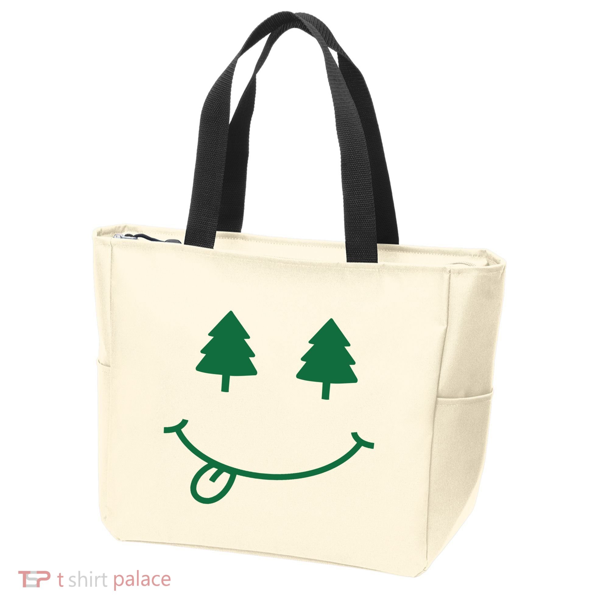 Christmas Smiley Holiday Tote Bag