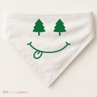 Christmas Smiley Holiday USA-Made Doggie Bandana