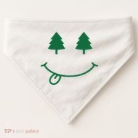 Christmas Smiley Holiday USA-Made Doggie Bandana thumb 0