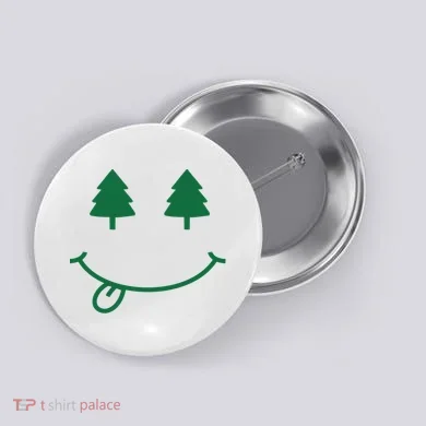 Christmas Smiley Holiday Button