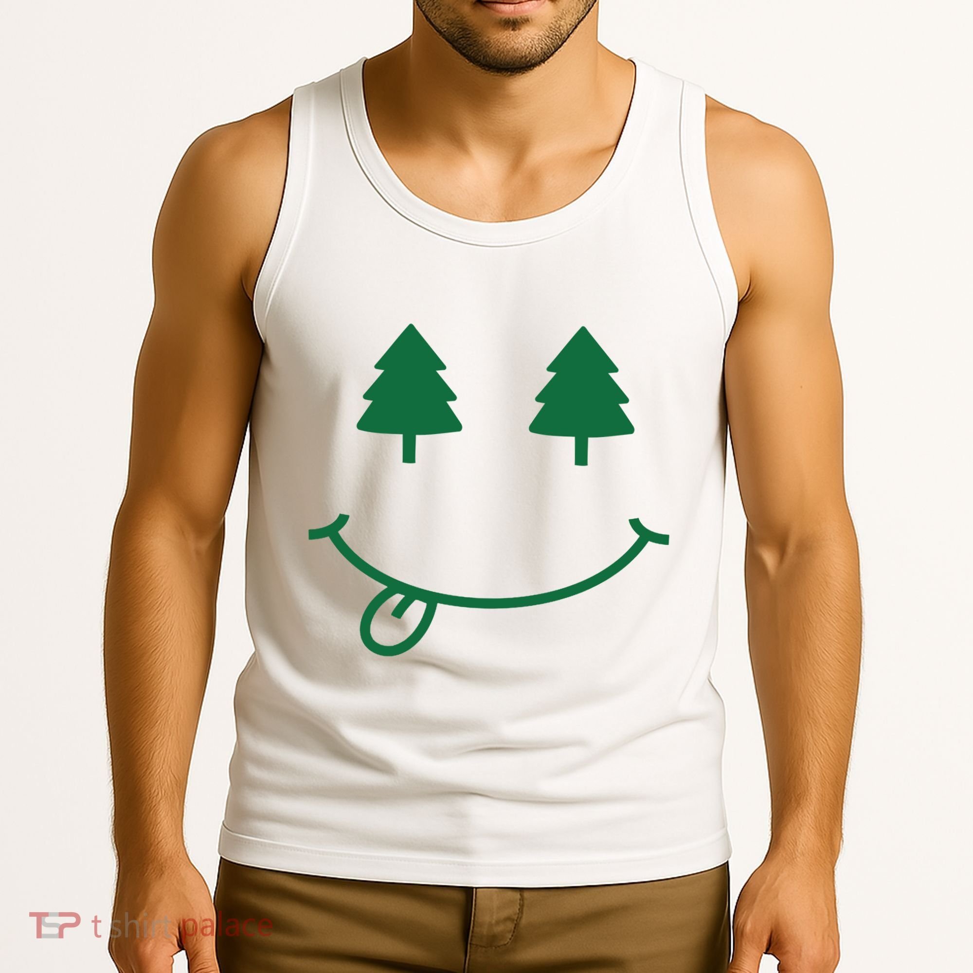 Christmas Smiley Holiday Tank Top