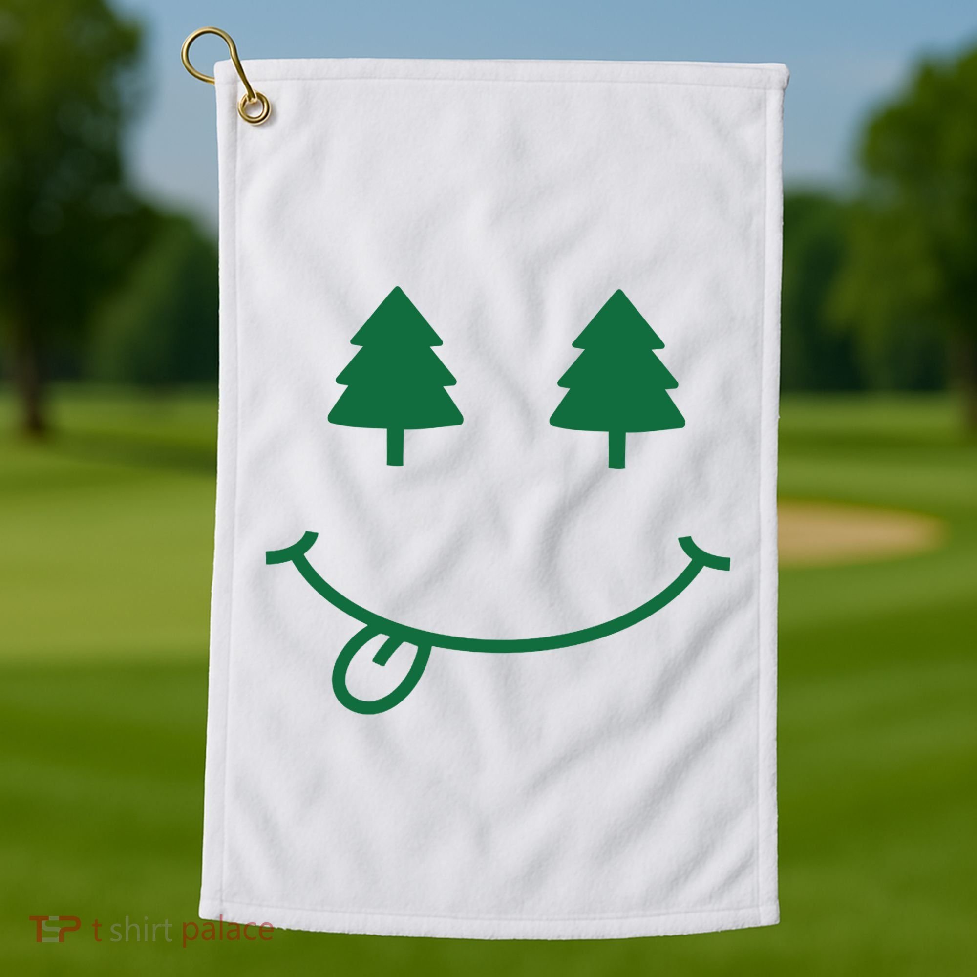 Christmas Smiley Holiday Golf Towel