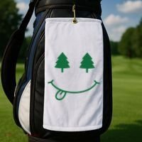 Christmas Smiley Holiday Golf Towel thumb 2