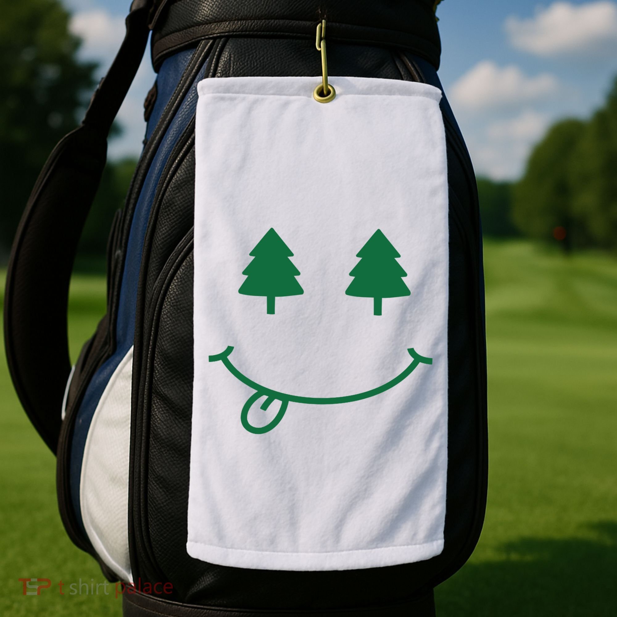 Christmas Smiley Holiday Golf Towel