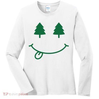Christmas Smiley Holiday Women's Long Sleeve Shirt