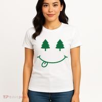 Christmas Smiley Holiday Women's T-Shirt thumb 4