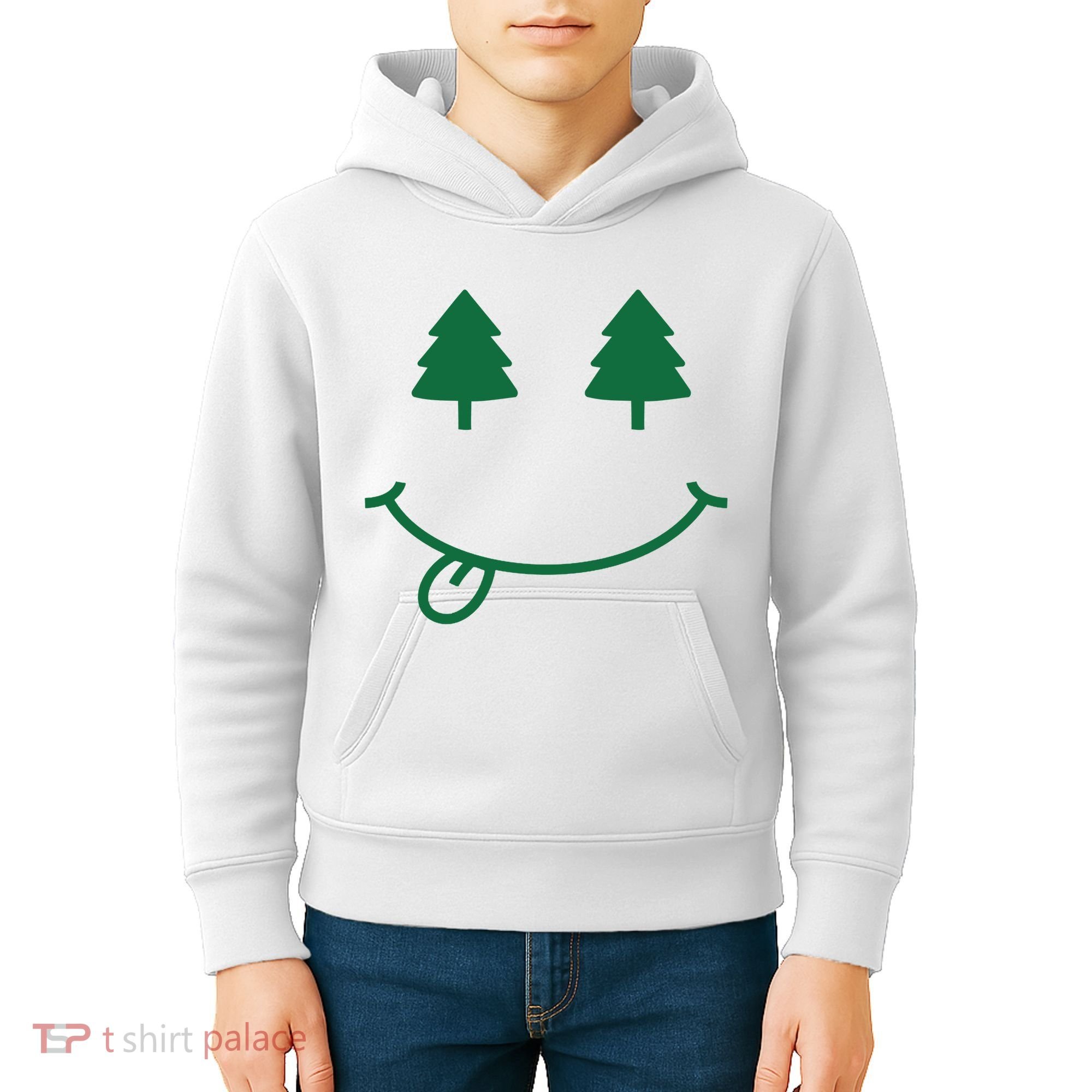 Christmas Smiley Holiday Kids Hoodie