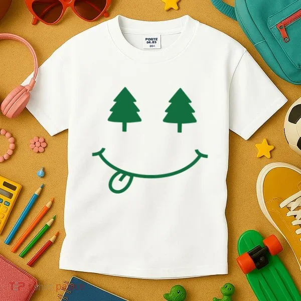 Christmas Smiley Holiday Kids T-Shirt